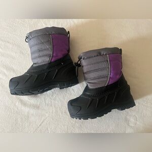 Itasca Kids' Purple and Gray Snow Boots Girl size 11